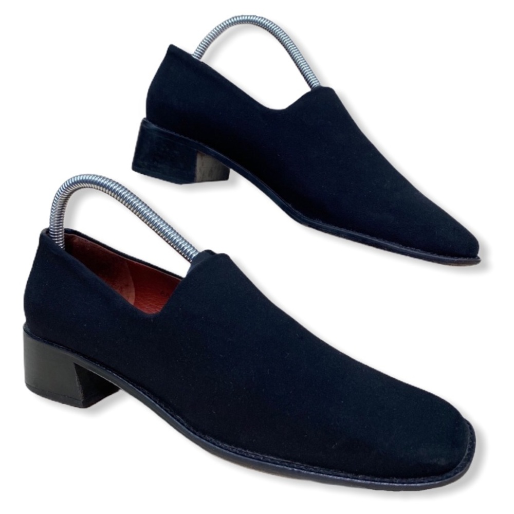 Donald J Pliner AAA Square Toe Black Loafers
